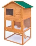 Kaninchenstall Kleintierhaus Hasenstall 3 Ebenen Holz