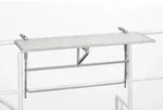 Balkonh&auml;ngetisch Silber/matt 120x40cm Stahl