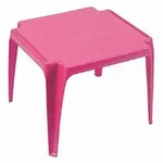 Sunnydays - Kinder-stapeltisch Pink 50 X 50 Cm Vollkunststoff, Monoblock, Stapelbar