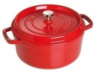 Cocotte Rund Kirschrot 24cm Gusseisen Br&auml;ter - Staub