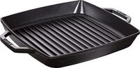 Grillpfanne Mit 2 Griffen Gusseisen 28x28cm Schwarz