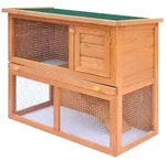 Kaninchenstall Kleintierhaus Hasenstall 1 T&uuml;r Holz