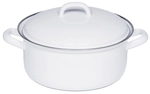 Riess Kasserolle Mit Deckel &Oslash;16cm 1,1l Weiss Emaille