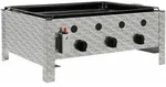 Edelstahl Gastrobr&auml;ter 3-flammig, 64 X 52 X 27 Cm, Gastrogasgrill, Wurstbrater,