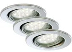 Briloner - Led-einbauleuchten Gu10 Set 3 Flg 3 X 3w, 250lm Chrom Deckenlampen &
