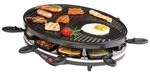 Domo - Raclette F&uuml;r 8 Personen, 1200w, Doppelheizelement, Gro&szlig;e Bratplatte