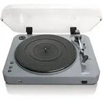 Usb-plattenspieler, Halbautomatisch, Grau, 33/45 U/min
