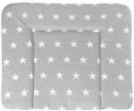Changing Mat - Roba - Little Stars - 85 X 75 Cm - Gray With White Stars