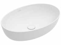 Aufsatzwaschbecken Artis 610x410mm Oval ohne Überlauf Weiß Alpin CeramicPlus -