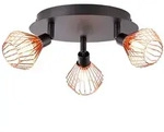 Brilliant Lampe Dalma Spotrondell 3flg Schwarz/kupfer 3x Qt14, G9, 33w, Geeignet