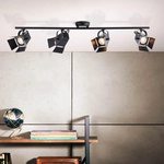 Brilliant Lampe Movie Led Spotrohr 4flg Schwarz Matt 4x Led-par51, Gu10, 5w