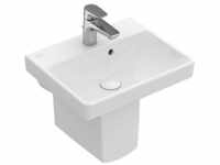 Avento Handwaschbecken 735845, 450x370mm, 1 Hahnloch, mit Überlauf, Farbe: Weiß -