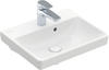 Avento Handwaschbecken 735845, 450x370mm, 1 Hahnloch, mit Überlauf, Farbe: Weiß