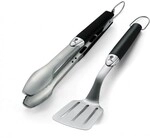 Premium Grillbesteck Kompakt 2-teilig, Edelstahl, Schwarz - Weber