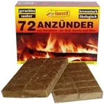 Favorit Anz&uuml;nder F&uuml;r Grill, Kamin, Ofen, Aus Echtholz, Wachs 72 St&uuml;ck, 1828