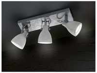Trio Leuchten - Retro Deckenstrahler concrete mit Lampenschirmen aus Beton, 3 flammig