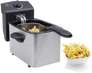 Tristar - Mini Kaltzonen Fritteuse Edelstahl Mit Deckel 800 Watt, 2 Liter