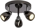 Lampe Milano Led Spotrondell 3flg Chrom/schwarz Chrom 3x Led-par51, Gu10, 3w