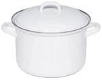 Riess Fleischtopf Mit Deckel &Oslash;20cm Emaille Classic Weiss