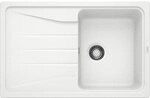 Sona 45 - Silgranitsp&uuml;le, 78x50 Cm, Wei&szlig; 519665 - Blanco