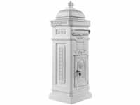 Säulenbriefkasten, Postkasten antik Weiß - Stilista