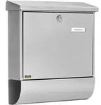 Burg Briefkasten Vario-set - Mit Zeitungsbox, Stahl Verzinkt Silberf&auml;rbig