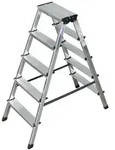 Krause - Doppelleiter Stehleiter Dopplo Trittleiter 2x3 - 2x8 Stufen Stufenleiter