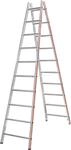 Hymer Aluminium- Sprossen-stehleiter 2x10 Sprossen Arbeitsh&ouml;he 2,88m