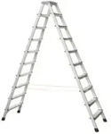 Zarges - Xlstep B Genietete Stufen-stehleiter, Beidseitig Begehbar, Eloxiert 41270