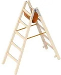 Layher 1038 Holzstehleiter 2x5 Sprossen