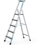 Stufenstehleiter 5 Stufen Aluminium Eloxiert Gesamt-h.2060mm Zarges