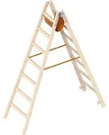 Layher 1038 Holzstehleiter 2x7 Sprossen