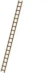 G&uuml;nzburger - Steigtechnik Dachleiter Holz 18 Sprossen - 033124