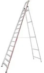 Hymer - Stufenstehleiter Mit Plattform, Einseitig Begehbar, 14 Stufen, Standh&ouml;he