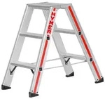 Matis&egrave;re - Hymer Stufenstehleiter, Beidseitig Begehbar, 2x4 Stufen, L&auml;nge 1,04 M
