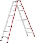 Matis&egrave;re - Hymer Stufenstehleiter, Beidseitig Begehbar, 2x8 Stufen, L&auml;nge 2,05 M