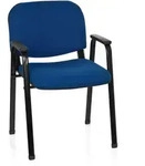Besucherstuhl / Stuhl Xt 650 Schwarz/blau Hjh Office