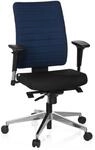 B&uuml;rostuhl / Drehstuhl Pro-tec 350 Stoff Schwarz/blau Hjh Office