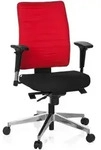 B&uuml;rostuhl / Drehstuhl Pro-tec 350 Stoff Schwarz/rot Hjh Office