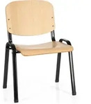 Konferenzstuhl / Besucherstuhl / Stuhl Xt 600 Schwarz/buche Hjh Office