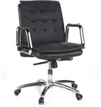 B&uuml;rostuhl / Chefsessel Villa 10 Nappaleder Schwarz Hjh Office