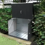Metall Ger&auml;tebox, Fahrradbox 'stowaway', Aufbewahrungsbox Inkl. Boden Anthrazit 136
