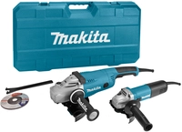 2er-set Makita Maschinen - Schleifer &Oslash; 125 Mm 840 W + Schleifer &Oslash; 230 Mm 2200 W -