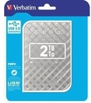 Verbatim Store 'n' Go 2tb Usb 3.0 Portable Hdd - Silver