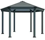 Palram - Canopia Aluminium Pavillon Roma Anthrazit 415x305 Cm