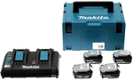 Makita - Akku Power Source Kit 4 Batterien 5ah + Dual-ladeger&auml;t 197626-8