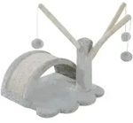 Kratzbaum 40 Cm Kleiner Katzenturm Mit H&ouml;hle, 2 Spielball, Kratzmatte,
