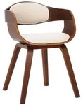 Besucherstuhl Kingston Kunstleder Walnuss/creme