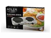 Adler AD-6504 Doppel-Elektroherd, Temperaturregler, Kompakt, 154 und 185 mm,...