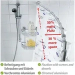 Teleskop-badewannenstange Bogenf&ouml;rmig Chrom, 110 - 200 Cm, Silber Gl&auml;nzend,